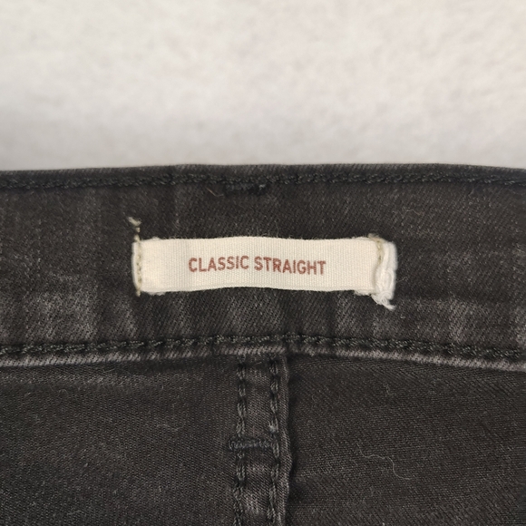 Levi's Classic Straight Jeans In Black Wash Size Woman's 16 - Picture 6 of 6